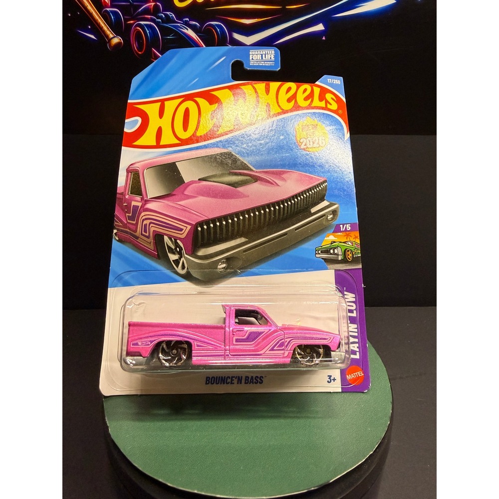 Hot Wheels Bounce'n Bass Pink Lowrider Truck 2026 Layin' Low 1/5 JJK69 17/250
